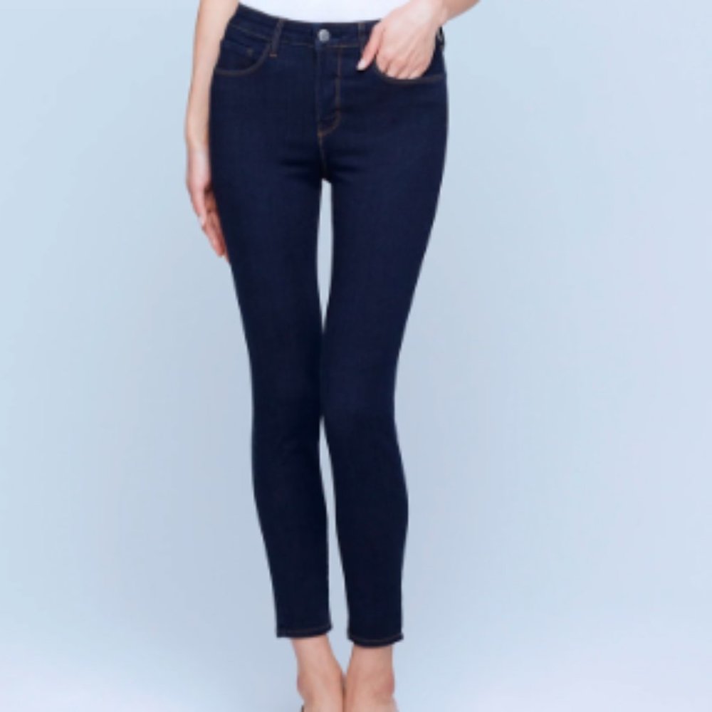 L'Agence Margot Skinny High Rise Midnight Jeans